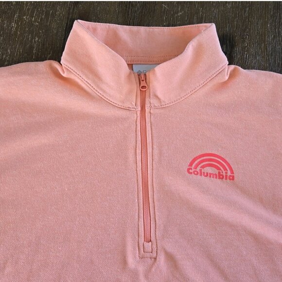 Columbia orange cropped 1/2 zip sweater size M - Picture 3 of 7